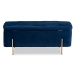 Baxton Studio Rockwell Contemporary Glam and Luxe Navy Blue Velvet Fabric Upholstered and Gold Finished Metal Storage Bench - BSOFZD0223-Navy Blue Velvet-Bench