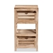 Baxton Studio Mandell Modern and Contemporary Natural Brown Finished Wood 2-Drawer Storage Unit - BSO1815-Wood/2 Crates