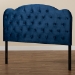 Baxton Studio Clovis Modern and Contemporary Navy Blue Velvet Fabric Upholstered Queen Size Headboard - BSOClovis-Navy Blue Velvet-HB-Queen