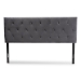Baxton Studio Felix Modern and Contemporary Grey Velvet Fabric Upholstered Queen Size Headboard - BSOFelix-Grey Velvet-HB-Queen