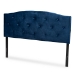 Baxton Studio Leone Modern and Contemporary Navy Blue Velvet Fabric Upholstered Queen Size Headboard