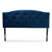 Baxton Studio Leone Modern and Contemporary Navy Blue Velvet Fabric Upholstered Queen Size Headboard - BSOLeone-Navy Blue Velvet-HB-Queen