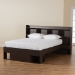 Baxton Studio Dexton Modern and Contemporary Dark Brown Finished Wood Queen Size Platform Storage Bed - BSOSEBED13031026-Modi Wenge-Queen