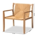 Baxton Studio Delaney Mid-Century Modern Oak Brown Finished Wood and Hemp Accent Chair - BSOSK9143-Oak-CC