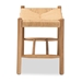 Baxton Studio Saura Mid-Century Modern Oak Brown Finished Wood and Hemp Accent Bench - BSOSK9149-Oak Woven Seat-Bench