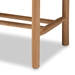 Baxton Studio Saura Mid-Century Modern Oak Brown Finished Wood and Hemp Accent Bench - BSOSK9149-Oak Woven Seat-Bench