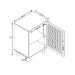 Baxton Studio Maclean Mid-Century Modern Rattan and Natural Brown Finished Wood 1-Door End Table - BSOLYA20-104-Natural-ET