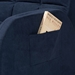 Baxton Studio Belden Modern and Contemporary Navy Blue Velvet Fabric Upholstered and Black Metal 2-Piece Recliner Chair and Ottoman Set - BSOT-3-Velvet Navy Blue-Chair/Footstool Set