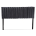 Baxton Studio Emile Modern and Contemporary Grey Velvet Fabric Upholstered and Dark Brown Finished Wood King Size Headboard - BSOEmile-Grey Velvet-HB-King