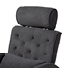 Baxton Studio Haldis Modern and Contemporary Grey velvet Fabric Upholstered and Walnut Brown Finished Wood 2-Piece Recliner Chair and Ottoman Set - BSOT-4-Velvet Grey-Chair/Footstool Set