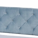Baxton Studio Cora Modern and Contemporary Light Blue Velvet Fabric Upholstered and Dark Brown Finished Wood Full Size Daybed - BSOCora-Light Blue Velvet-Daybed-Full