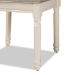 Baxton Studio Louane Traditional French Inspired Grey Fabric Upholstered and White Finished Wood 2-Piece Dining Chair Set - BSOW-LOUIS-R-02-Off White/Grey-Chair
