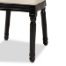Baxton Studio Louis Traditional French Inspired Beige Faux Leather Upholstered and Black Finished Wood 2-Piece Dining Chair Set - BSOW-LOUIS-O-07-Black/Beige-Chair