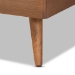 Baxton Studio Larue Modern and Contemporary Grey Velvet Fabric Upholstered and Walnut Brown Finished Wood King Size Platform Bed - BSOMG0020-1S-Grey Velvet/Walnut-King
