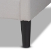 Baxton Studio Milligan Modern and Contemporary Beige Fabric Upholstered and Dark Brown Finished Wood Full Size Daybed - BSOMilligan-Beige-Daybed-Full
