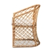 Baxton Studio Orchard Modern Bohemian White Fabric Upholstered and Natural Brown Rattan Dining Chair - BSOOrchard-Rattan-DC