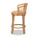 bali & pari Orchard Modern Bohemian Natural Brown Rattan Counter Stool - BSOOrchard-Rattan-CS