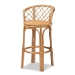 Baxton Studio Orchard Modern Bohemian Natural Brown Rattan Bar Stool