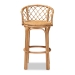 bali & pari Orchard Modern Bohemian Natural Brown Rattan Bar Stool - BSOOrchard-Rattan-BS