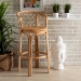 bali & pari Orchard Modern Bohemian Natural Brown Rattan Bar Stool - BSOOrchard-Rattan-BS