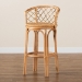 bali & pari Orchard Modern Bohemian Natural Brown Rattan Bar Stool - BSOOrchard-Rattan-BS