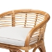 bali & pari Maverick Modern Bohemian White Fabric Upholstered and Natural Brown Rattan Counter Stool - BSOMaverick-Rattan-CS