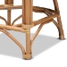 bali & pari Maverick Modern Bohemian White Fabric Upholstered and Natural Brown Rattan Counter Stool - BSOMaverick-Rattan-CS
