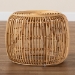 bali & pari Maverick Modern Bohemian Natural Brown Rattan End table - BSOMaverick-Rattan-ET