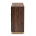 Baxton Studio Cormac Modern and Contemporary Walnut Brown Finished Wood and Gold Metal 8-Drawer Dresser - BSOLV28COD28232-Walnut-8DW-Dresser