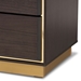 Baxton Studio Cormac Modern and Contemporary Espresso Brown Finished Wood and Gold Metal 8-Drawer Dresser - BSOLV28COD28232-Modi Wenge-8DW-Dresser