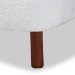 Baxton Studio Cabrera Modern and Contemporary White Boucle Upholstered and Walnut Brown Finished Wood Accent Chair - BSO2011-White/Walnut-CC