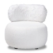 Baxton Studio Tayla Modern and Contemporary White Fabric Upholstered and Black Metal Accent Chair - BSO2012-White-CC