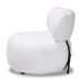 Baxton Studio Tayla Modern and Contemporary White Fabric Upholstered and Black Metal Accent Chair - BSO2012-White-CC