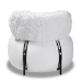 Baxton Studio Tayla Modern and Contemporary White Fabric Upholstered and Black Metal Accent Chair - BSO2012-White-CC
