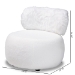 Baxton Studio Tayla Modern and Contemporary White Fabric Upholstered and Black Metal Accent Chair - BSO2012-White-CC