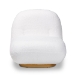 Baxton Studio Paiva Modern and Contemporary White Boucle Upholstered and Brushed Gold Finished Accent Chair - BSO2015-White-CC