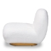 Baxton Studio Paiva Modern and Contemporary White Boucle Upholstered and Brushed Gold Finished Accent Chair - BSO2015-White-CC
