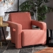 Baxton Studio Madian Modern and Contemporary Light Red Fabric Upholstered Armchair - BSO2018-Red-CC