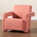Baxton Studio Madian Modern and Contemporary Light Red Fabric Upholstered Armchair - BSO2018-Red-CC