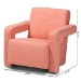 Baxton Studio Madian Modern and Contemporary Light Red Fabric Upholstered Armchair - BSO2018-Red-CC