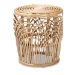 Baxton Studio Edena Modern Bohemian Natural Brown Finished Rattan End Table