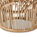 bali & pari Edena Modern Bohemian Natural Brown Finished Rattan End Table - BSORT009-Rattan-ET