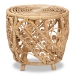 Baxton Studio Saranna Modern Bohemian Natural Brown Finished Rattan End Table
