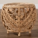 bali & pari Saranna Modern Bohemian Natural Brown Finished Rattan End Table - BSORT011-Rattan-ET