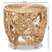 bali & pari Saranna Modern Bohemian Natural Brown Finished Rattan End Table - BSORT011-Rattan-ET