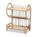 Baxton Studio Liora Modern Bohemian Natural Brown Finished Rattan 2-Tier Display Shelf