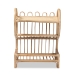 bali & pari Liora Modern Bohemian Natural Brown Finished Rattan 3-Tier Display Shelf - BSORBS009-Rattan-Shelf