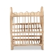 bali & pari Liora Modern Bohemian Natural Brown Finished Rattan 3-Tier Display Shelf - BSORBS009-Rattan-Shelf