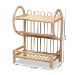 bali & pari Liora Modern Bohemian Natural Brown Finished Rattan 3-Tier Display Shelf - BSORBS009-Rattan-Shelf