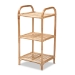 Baxton Studio Barras Modern Bohemian Natural Brown Finished Rattan 3-Tier Display Shelf